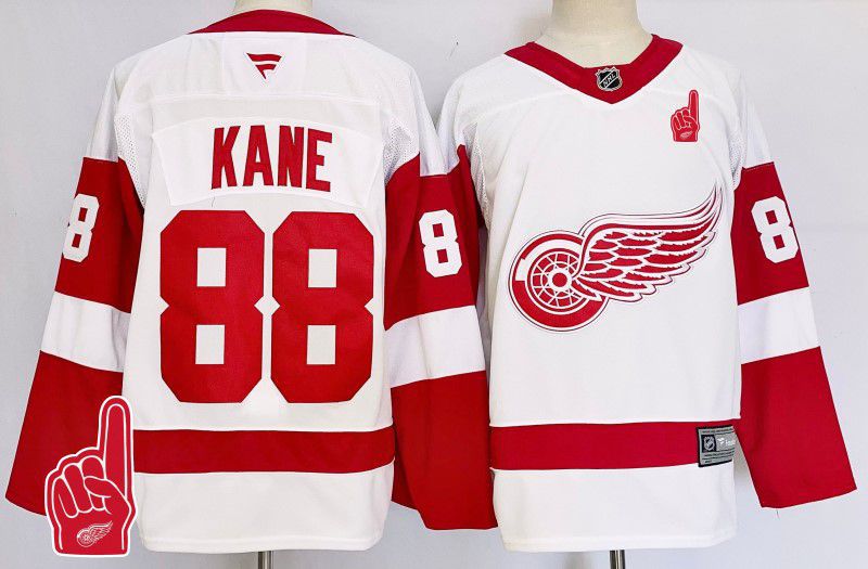 Men Detroit Red Wings #88 Kane White Fanatics 2025 NHL Jersey style 5